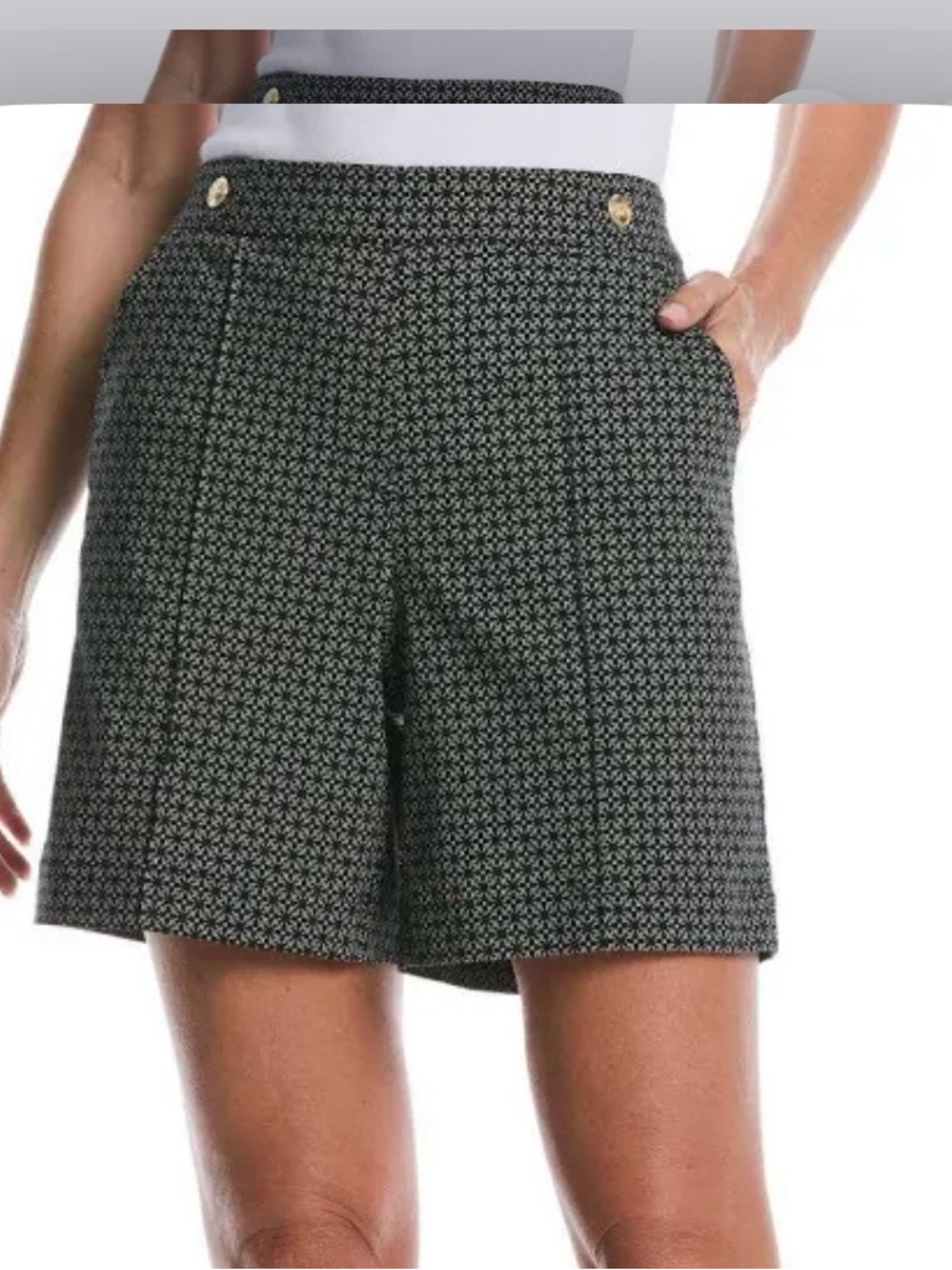 Rafaella Women's High Stretch Striped Shorts